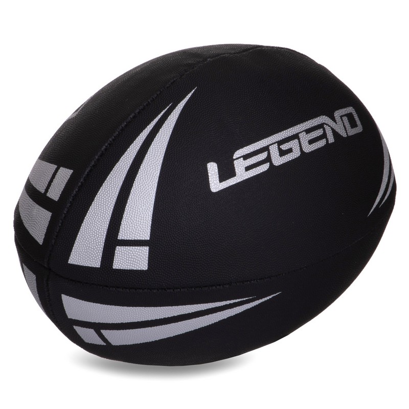 М'яч для регбі юніорський LEGEND R-3292 розмір 4 чорний-білий