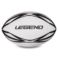 М'яч для регбі юніорський LEGEND R-3298 розмір 4 білий-чорний