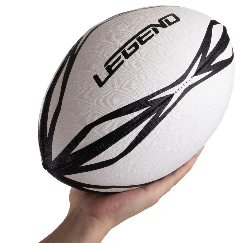 М'яч для регбі дитячий LEGEND R-3299 розмір 3 білий-чорний