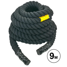 Канат для кросфіту Combat Battle Rope SP-Planeta R-6228-9 9м чорний