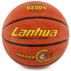 М'яч баскетбольний гумовий LANHUA Super soft Indoor S2204 розмір 6 помаранчевий