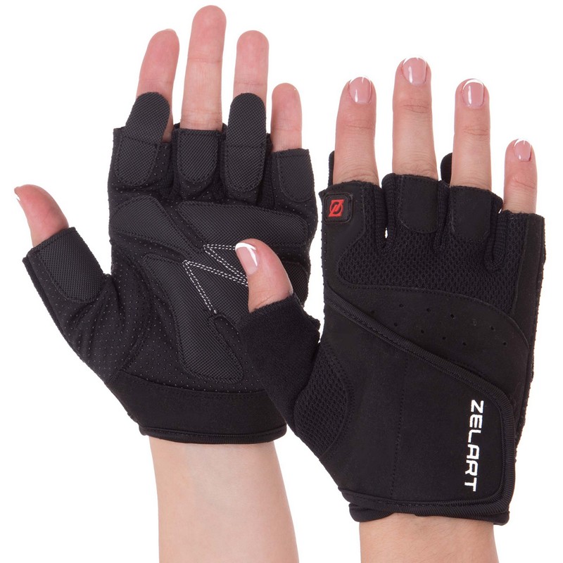 Рукавиці спортивні Zelart SB-161564 S-XXL чорний