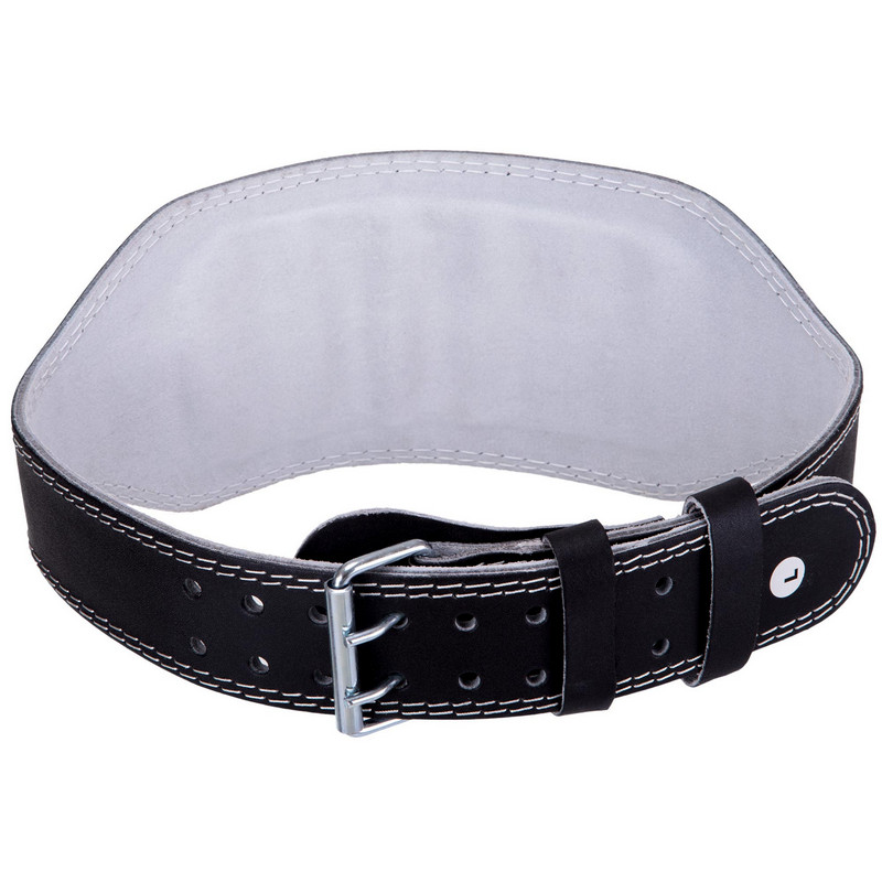 Пояс атлетичний шкіряний Zelart SB-165053 спинка-15см розмір-XS-XXL чорний
