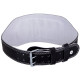 Пояс атлетичний шкіряний Zelart SB-165053 спинка-15см розмір-XS-XXL чорний