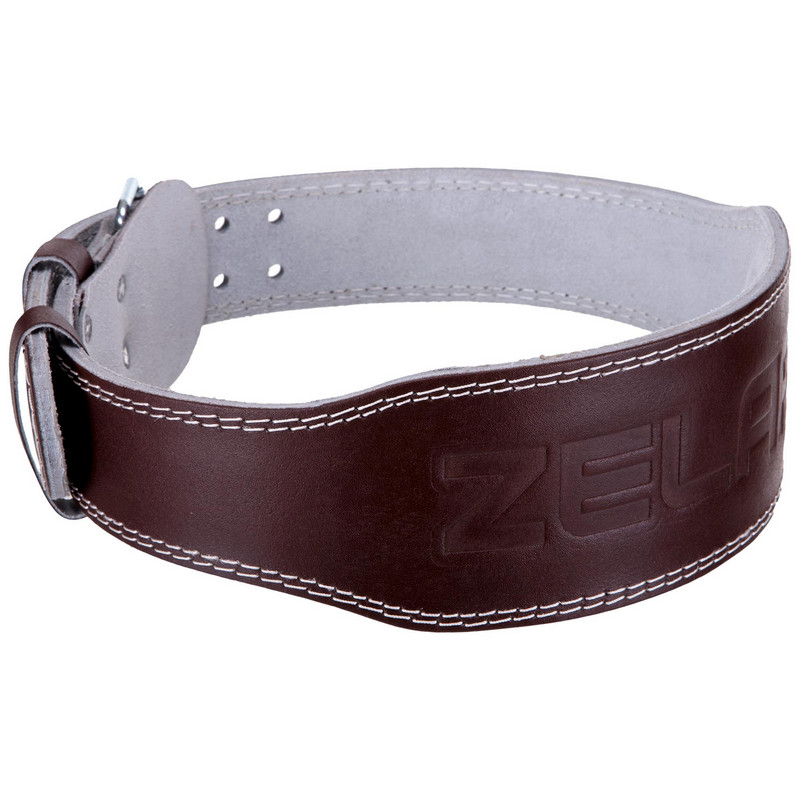 Пояс атлетичний шкіряний Zelart SB-165076 спинка-10см розмір-XS-XXL темно-коричневий