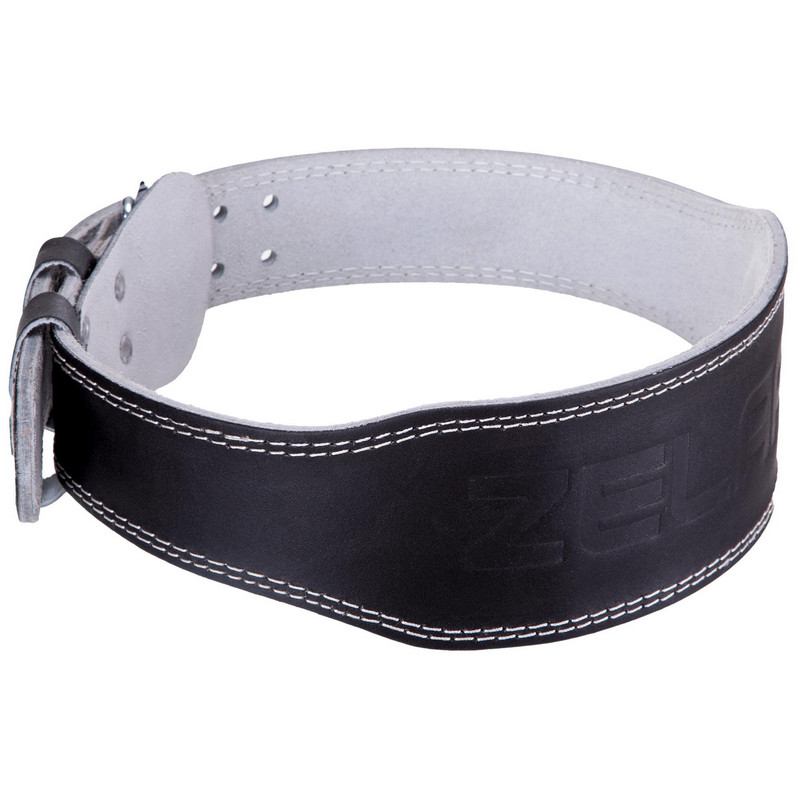 Пояс атлетичний шкіряний Zelart SB-165085 спинка-10см розмір-XS-XXL чорний
