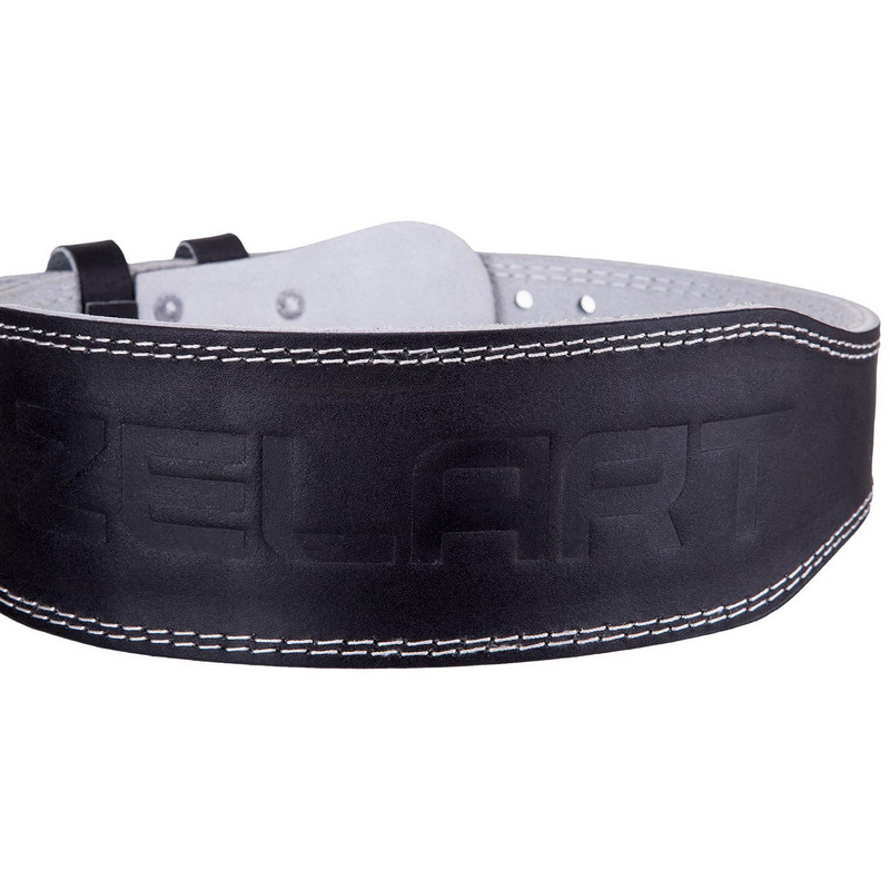 Пояс атлетичний шкіряний Zelart SB-165085 спинка-10см розмір-XS-XXL чорний