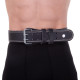 Пояс атлетичний шкіряний Zelart SB-165085 спинка-10см розмір-XS-XXL чорний