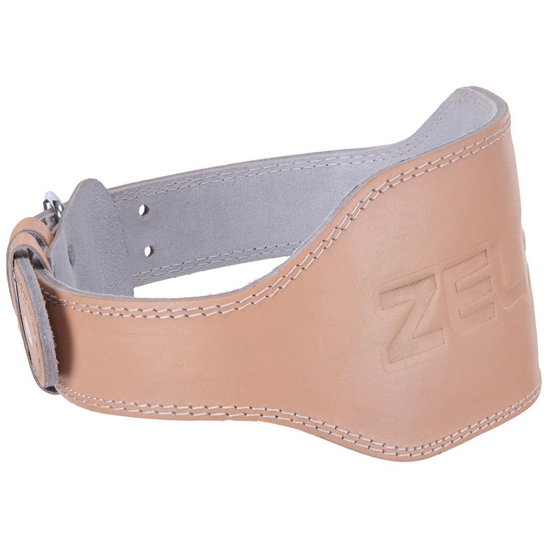 Пояс атлетичний шкіряний Zelart SB-165101 спинка-15см розмір-XS-XXL бежевий