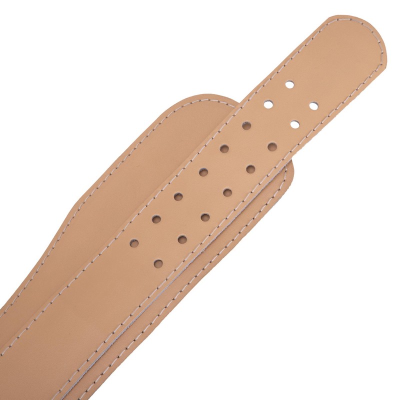 Пояс атлетичний шкіряний Zelart SB-165351 спинка-15см розмір L бежевий