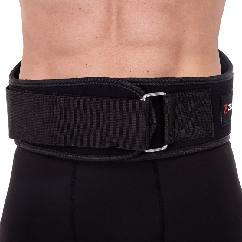 Пояс атлетичний текстильний ZELART SB-165406 спинка-19см розмір-XS-XXL чорний