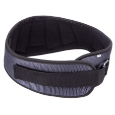 Пояс атлетичний текстильний Zelart SB-165411 спинка-17см розмір-XS-XXL сірий