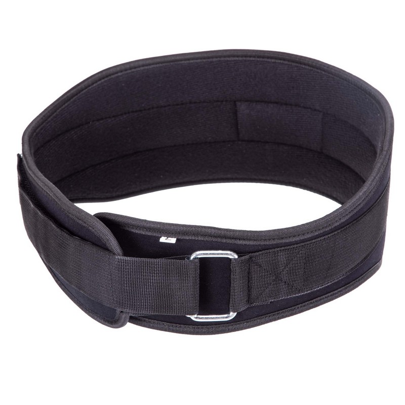 Пояс атлетичний текстильний Zelart SB-165447 спинка-14см розмір XS-XXL чорний