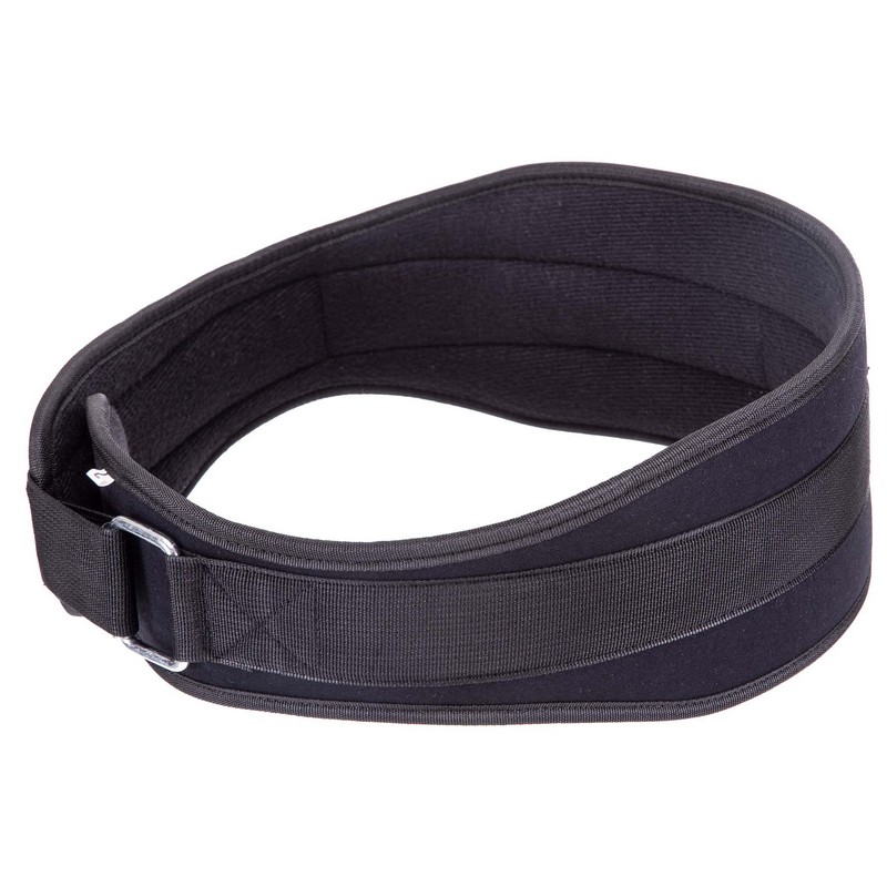 Пояс атлетичний текстильний Zelart SB-165447 спинка-14см розмір XS-XXL чорний