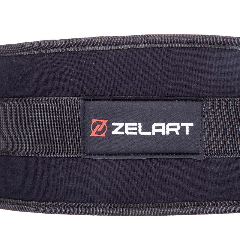 Пояс атлетичний текстильний Zelart SB-165447 спинка-14см розмір XS-XXL чорний