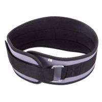 Пояс атлетичний текстильний Zelart SB-165459 спинка-15см розмір-XS-XXL сірий