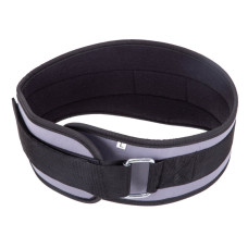 Пояс атлетичний текстильний Zelart SB-165459 спинка-15см розмір-XS-XXL сірий