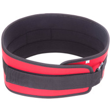 Пояс атлетичний текстильний Zelart SB-165486 спинка-15см розмір-XS-XXL червоний