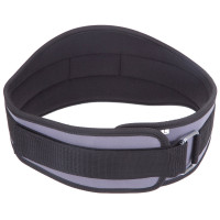 Пояс атлетичний текстильний Zelart SB-165506 спинка-15см розмір-XS-XXL сірий