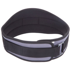 Пояс атлетичний текстильний Zelart SB-165506 спинка-15см розмір-XS-XXL сірий