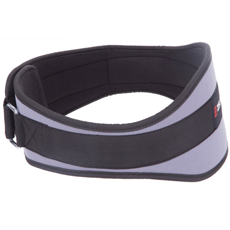 Пояс атлетичний текстильний Zelart SB-165506 спинка-15см розмір-XS-XXL сірий