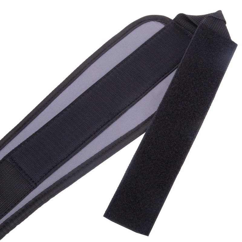 Пояс атлетичний текстильний Zelart SB-165506 спинка-15см розмір-XS-XXL сірий