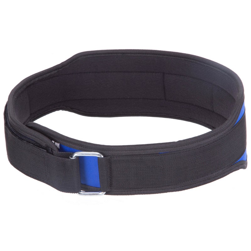 Пояс атлетичний посилений регульований Zelart SB-165521 спинка-10см розмір XS-XXL синій