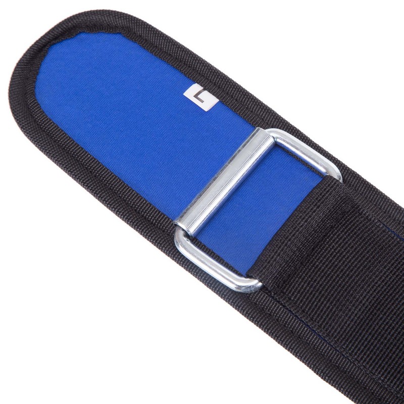 Пояс атлетичний посилений регульований Zelart SB-165521 спинка-10см розмір XS-XXL синій