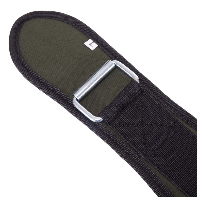 Пояс атлетичний текстильний Zelart SB-165537 спинка-13см спинка-13см розмір-XS-XXL чорний-оливковий