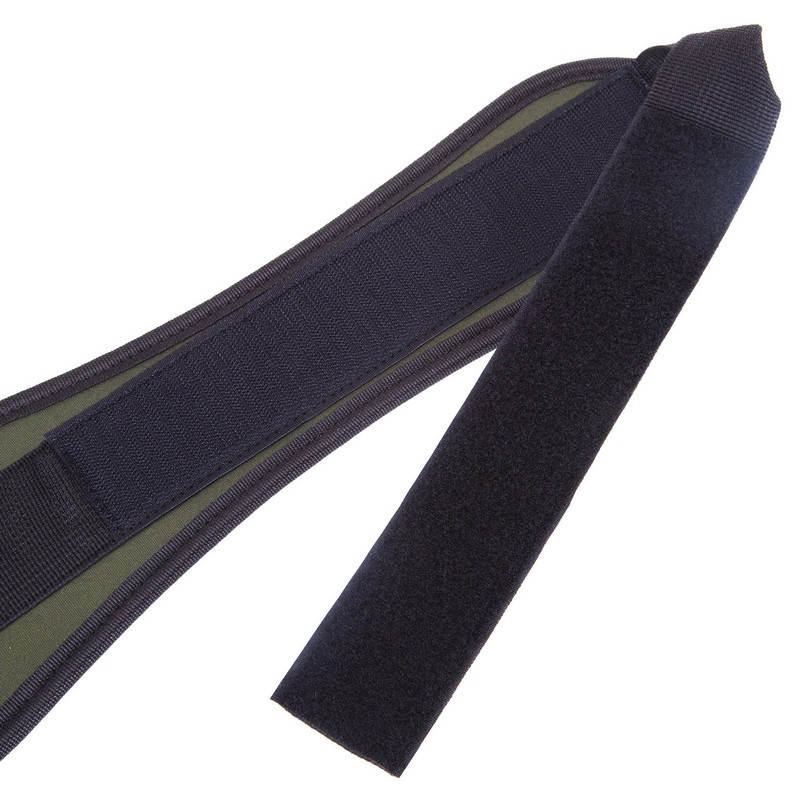 Пояс атлетичний текстильний Zelart SB-165537 спинка-13см спинка-13см розмір-XS-XXL чорний-оливковий