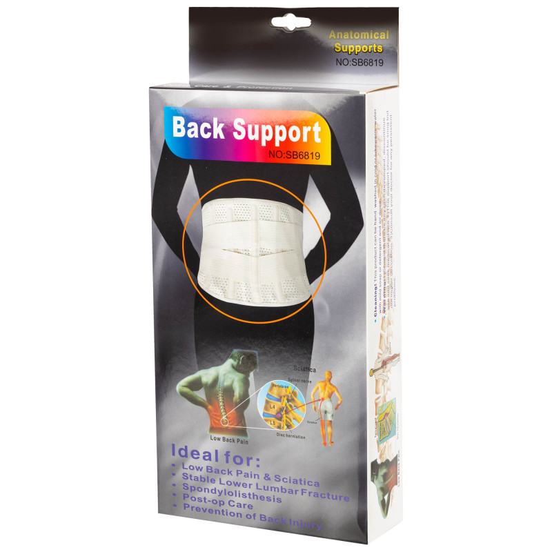 Пояс корсет для підтримки попереку SP-Sport BACK SUPPORT SB-6819 тілесний