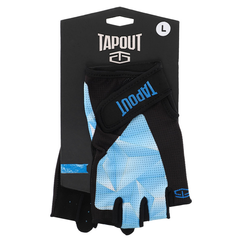 Рукавиці спортивні TAPOUT SB168503 відкриті пальці M-XL чорний-синій