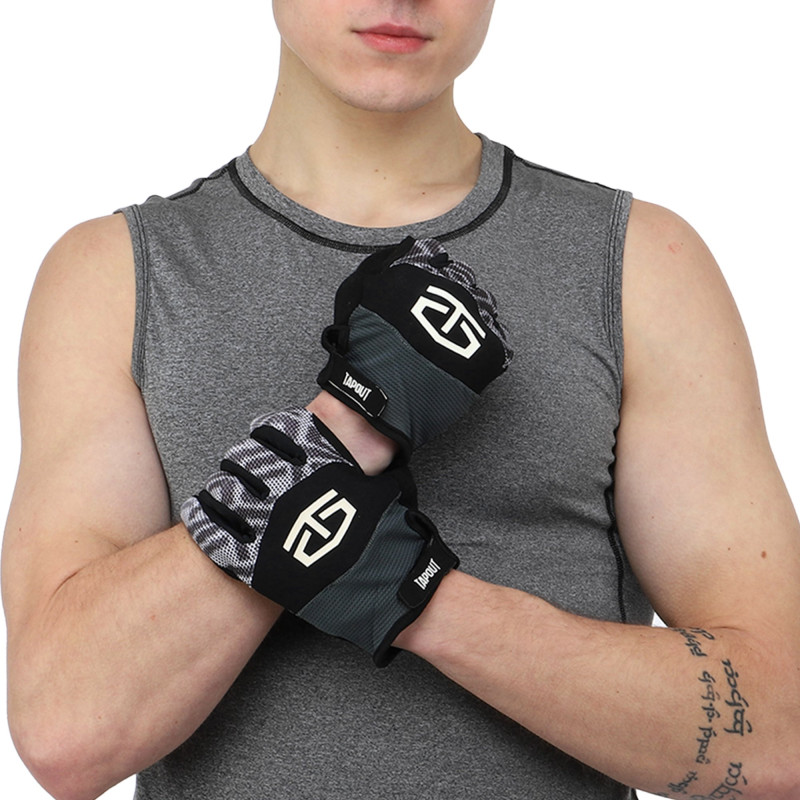 Рукавиці спортивні TAPOUT SB168522 S-M чорний-сірий