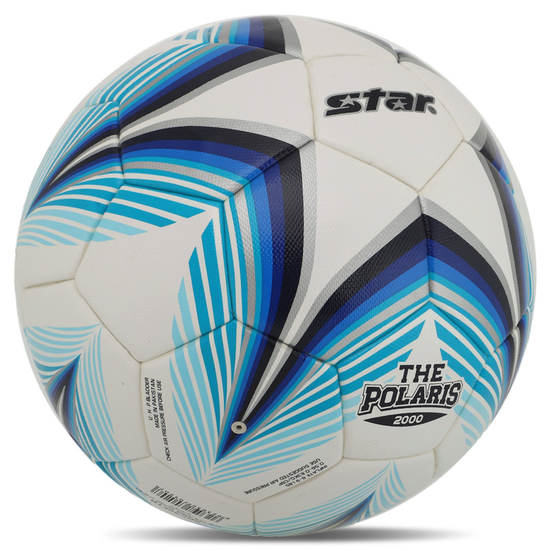 М'яч футбольний STAR THE POLARIS 2000 FIFA SB235FTB №5 PU білий-блакитний