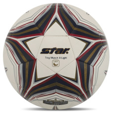 М'яч футбольний гібридна зшивка STAR TING MATCH 4 LIGHT HYBRID SB3144L №4 PU білий-золотий