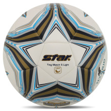 М'яч футбольний STAR TING MATCH 5 LIGHT HYBRID SB3145L №5 PU білий-золотий
