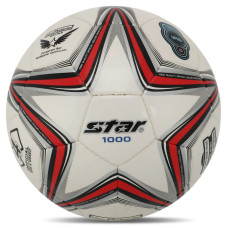 М'яч футбольний STAR NEW POLARIS 1000 SB374 №4 Composite Leather білий-червоний