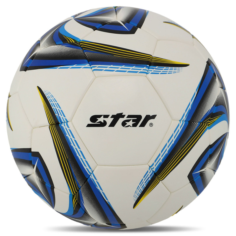 М'яч футбольний STAR EXCEED PLUS SB4045TB №5 PU білий-синій