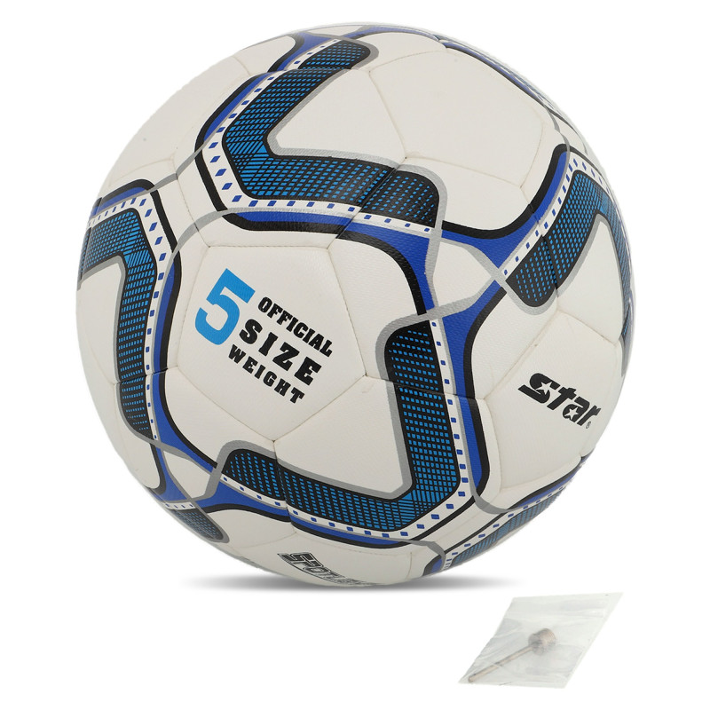 М'яч футбольний SOFTEK STAR SPOTLIGHT SB4085C №5 PU білий-синій