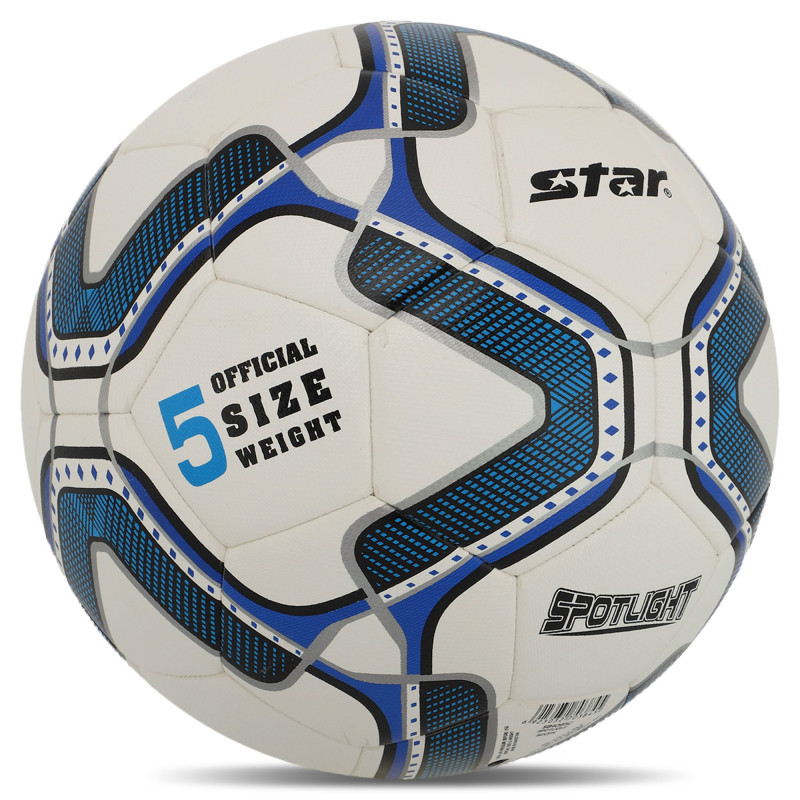 М'яч футбольний SOFTEK STAR SPOTLIGHT SB4085C №5 PU білий-синій