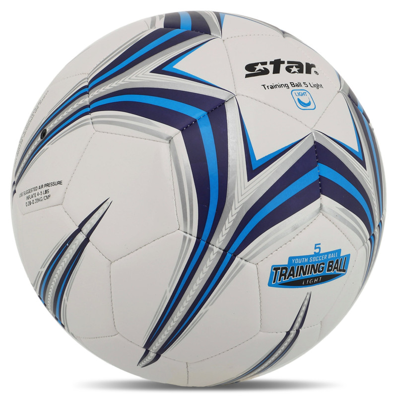М'яч футбольний STARTRAINING BALL 5 LIGHT SB8145L №5 PU білий-синій