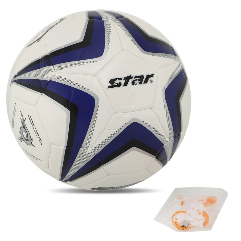 М'яч футбольний STAR POWER SHOT SB8295C №5 PU білий-темно-синій