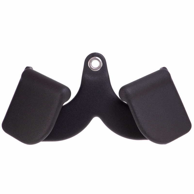 Рукоятка для тяги з вузьким хватом V-Bar нековзне покриття LINUO FITNESS SC-3704-24 31см чорний