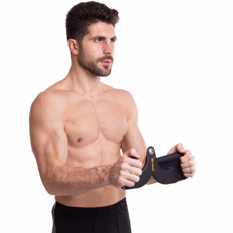 Рукоятка для тяги з вузьким хватом V-Bar нековзне покриття LINUO FITNESS SC-3704-24 31см чорний