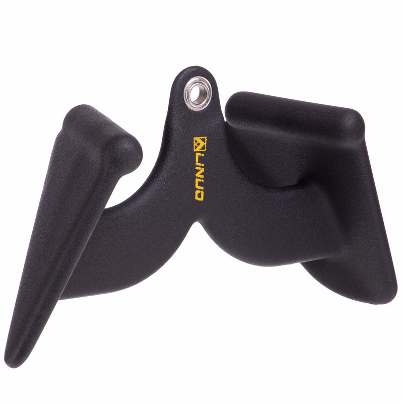 Рукоятка для тяги з вузьким хватом V-Bar нековзне покриття LINUO FITNESS SC-3704-31 31см чорний