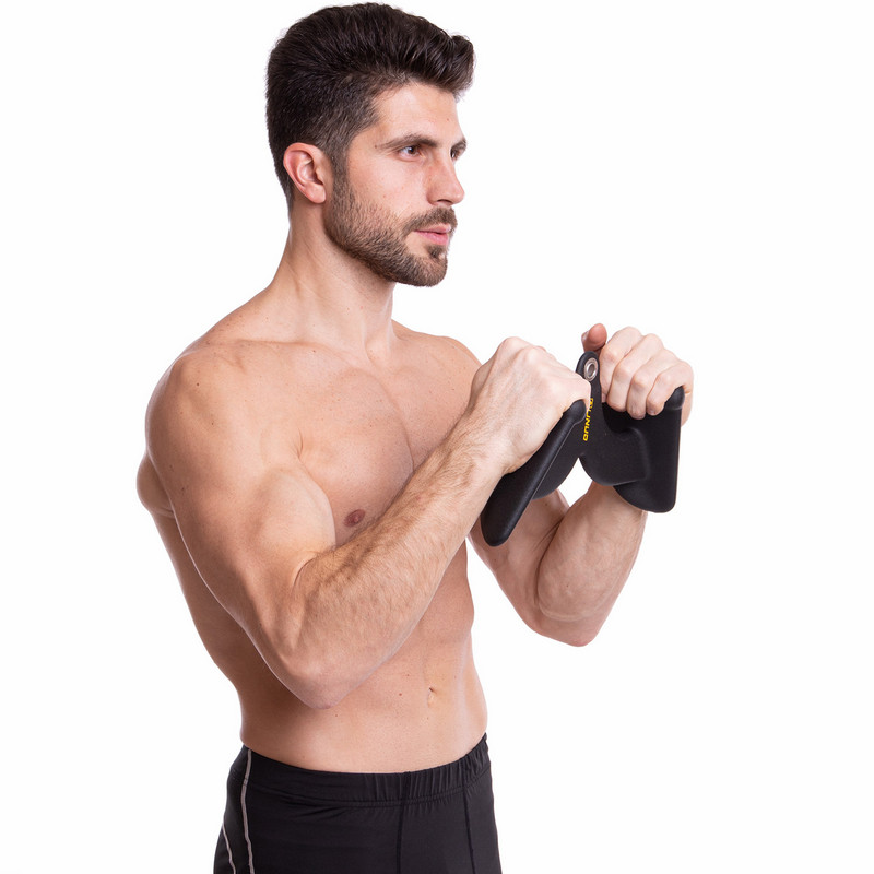 Рукоятка для тяги з вузьким хватом V-Bar нековзне покриття LINUO FITNESS SC-3704-31 31см чорний