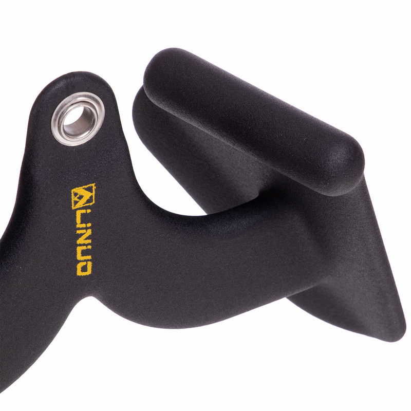 Рукоятка для тяги з вузьким хватом V-Bar нековзне покриття LINUO FITNESS SC-3704-31 31см чорний