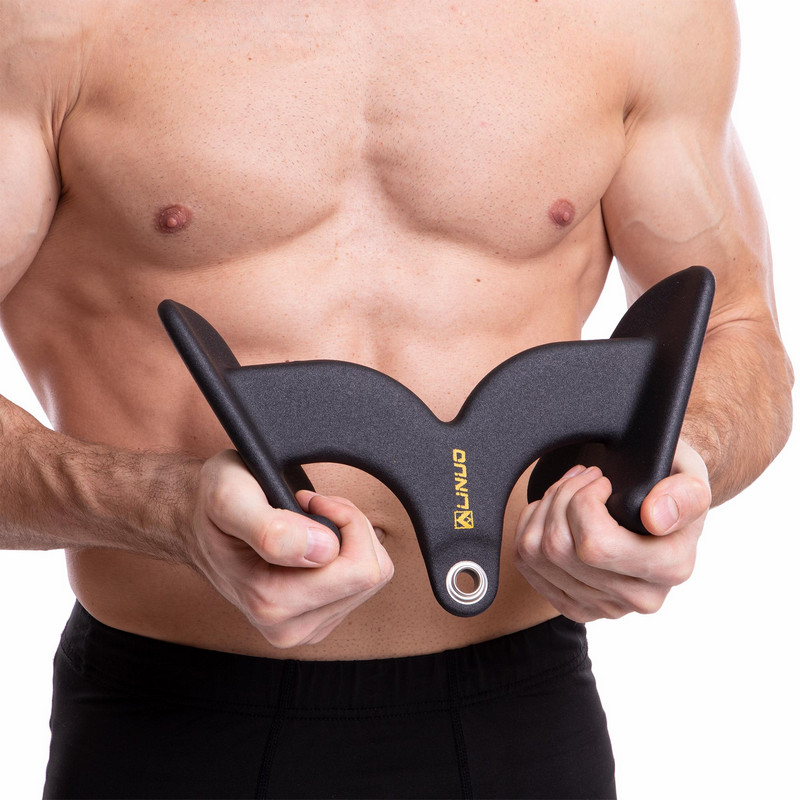 Рукоятка для тяги з вузьким хватом V-Bar нековзне покриття LINUO FITNESS SC-3704-31 31см чорний