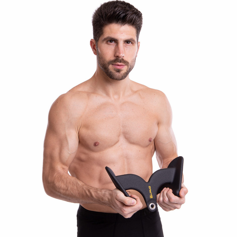 Рукоятка для тяги з вузьким хватом V-Bar нековзне покриття LINUO FITNESS SC-3704-31 31см чорний