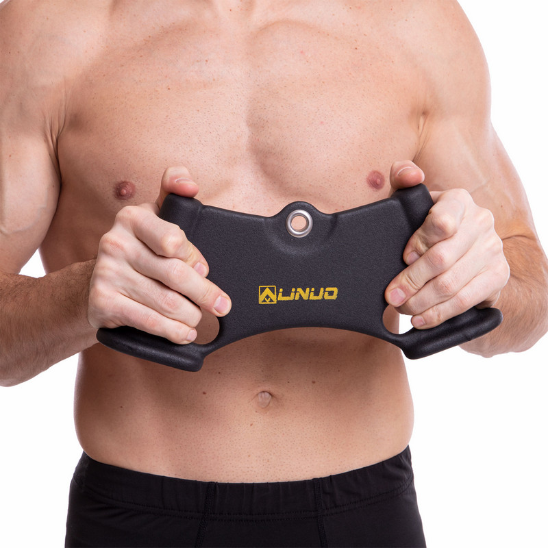 Рукоятка для тяги з вузьким хватом Triceps Grip нековзне покриття LINUO FITNESS SC-3706-34 34см чорний